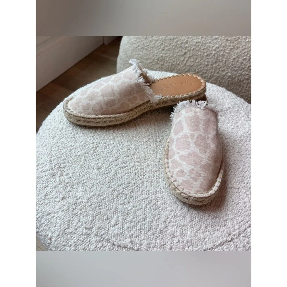 Splendid Jessica Mule Espadrille Slides in Ivory Cheetah size 8
